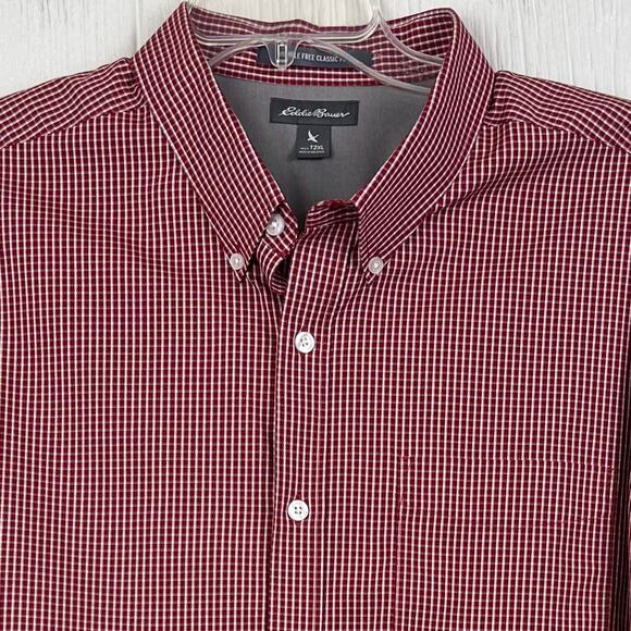 2 Eddie Bauer Shirts men’s 2XL & 2XLT, long sleeve button down Classic fit. NICE - Picture 5 of 11